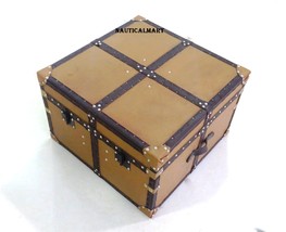 NauticalMart Aviator Mayfair Leather Trunk Coffee Table
