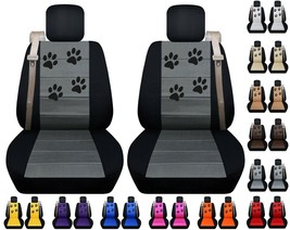 Front set car seat covers Fits GMC Yukon 2000-2006 with INT SB Paw Prints design - $100.09