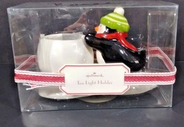 Hallmark Penguin Tealight Candle Holder Ceramic 5" Tall NIB - $8.59