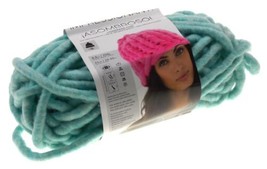 Lion Brand Yarn Wow Mermaids Tale Lt Blue Skein Acrylic Wool Crochet Jumbo Lot 7 - $16.49