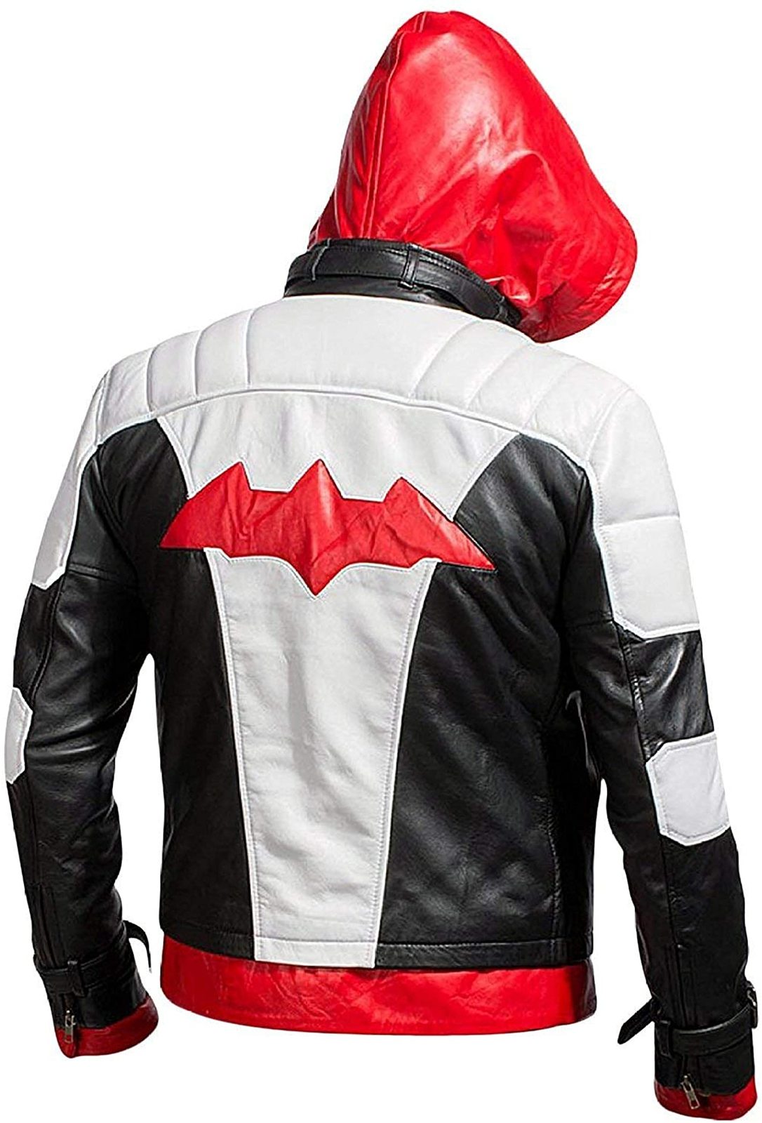 Batman Arkham Knight Red Hooded Jason Todd Cosplay Costume Leather Biker Jacket