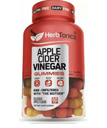 Apple Cider Vinegar Gummies Mother Organic Unfiltered ACV Gummies 60 Cou... - $15.99