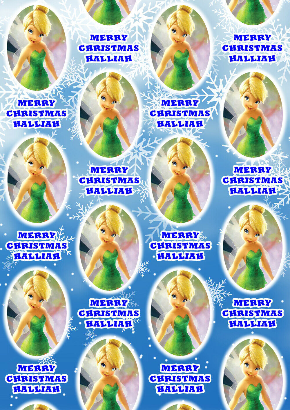 Tinkerbell Christmas Wrapping Paper 