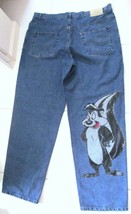 HISTORY ICEBERG Jeans PEPE LE PEW Leather Denim Patch 2001 Distress 40X3... - $224.88
