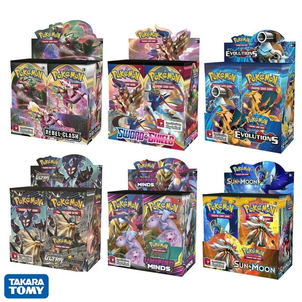 324Pcs Pokemon Card Sun & Moon Hidden Fates Evolutions Booster box ...