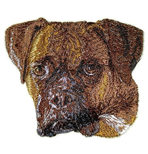 Amazing Dog Faces[ Boxer Dog Face] Embroidery Iron On/Sew Patch [3.69 x 4][Mad