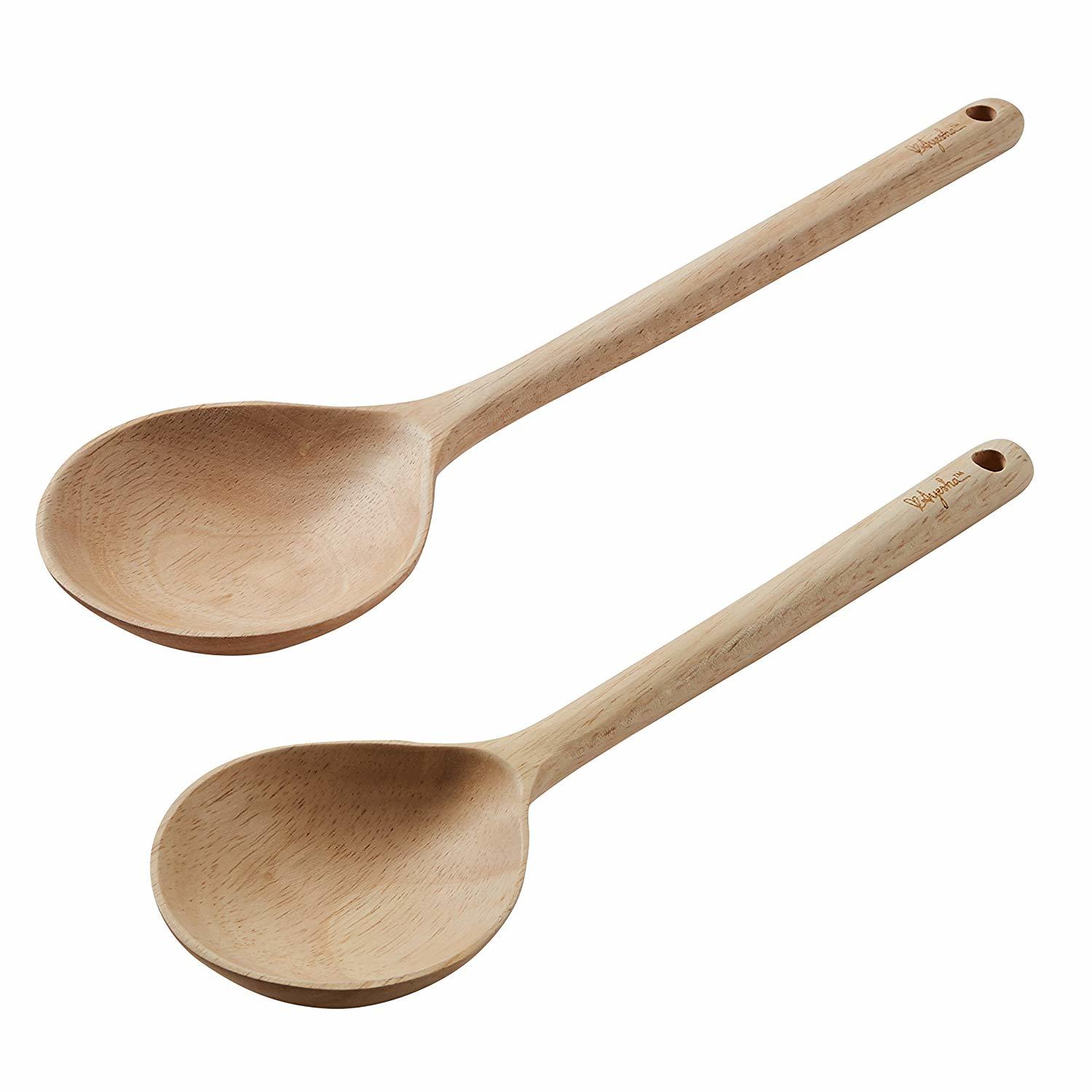 Ayesha Curry Parawood Solid Spoon Set, 2Piece Cooking Utensils