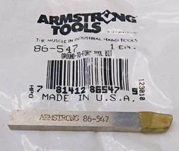 Armstrong 86-547 Ground-To-Form Tool Bit 1/4&quot; Square USA - $6.44