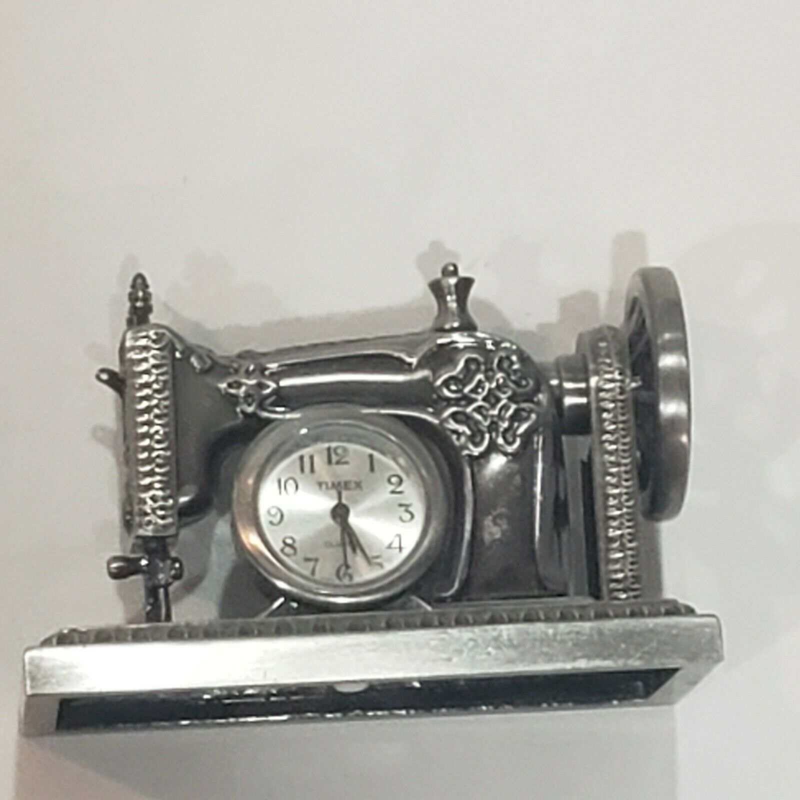 Timex Mini Pewter Sewing Machine Clock and similar items