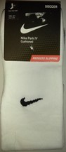  Nike Men&#39;s Park IV White Black Logo Soccer Socks Sz Small - $13.99