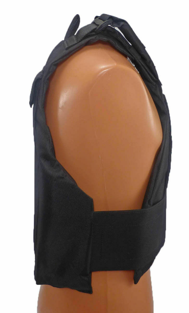 Level III AR500 Steel Body Armor With Lightweight Vest Black Full Spall