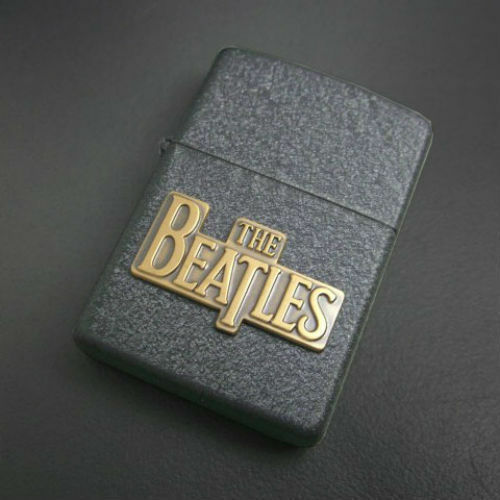 Primary image for Retired Beatles Black Crackle Brass Zippo Lighter
