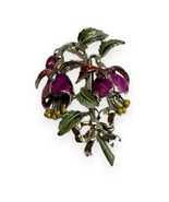 1950s Exquisite Dramatic Double Fuchsia Brooch - $54.45