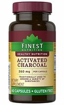 Finest Nutrition Activated Charcoal 260 mg 60 Capsules - $10.73