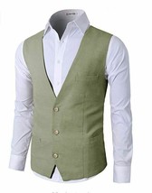 H2H Mens Dress Slim Fit Vests Premium Business Suit Vests Button Closure... - $27.71