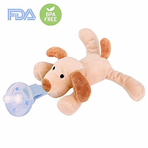 Dog Pacifier Baby Toys Detachable Safe Soothing SuperSoft HospitalGrade Teethers