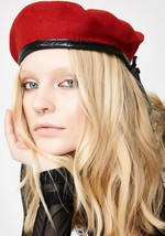 Vintage German army red beret cap military hat bundeswehr army - $6.00+