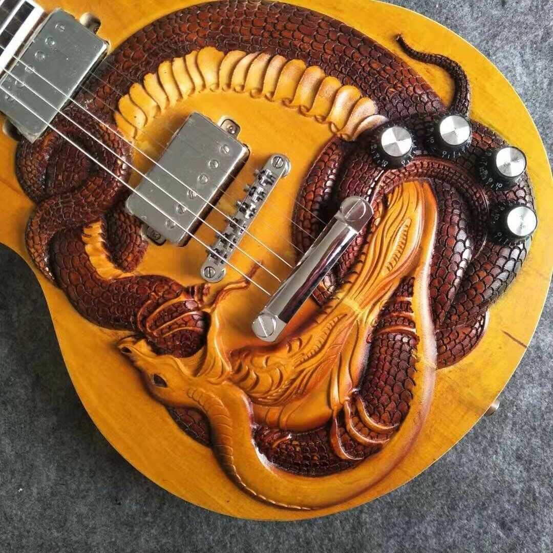 New brand hand carved electric guitar with New dragon design Electric Guitars