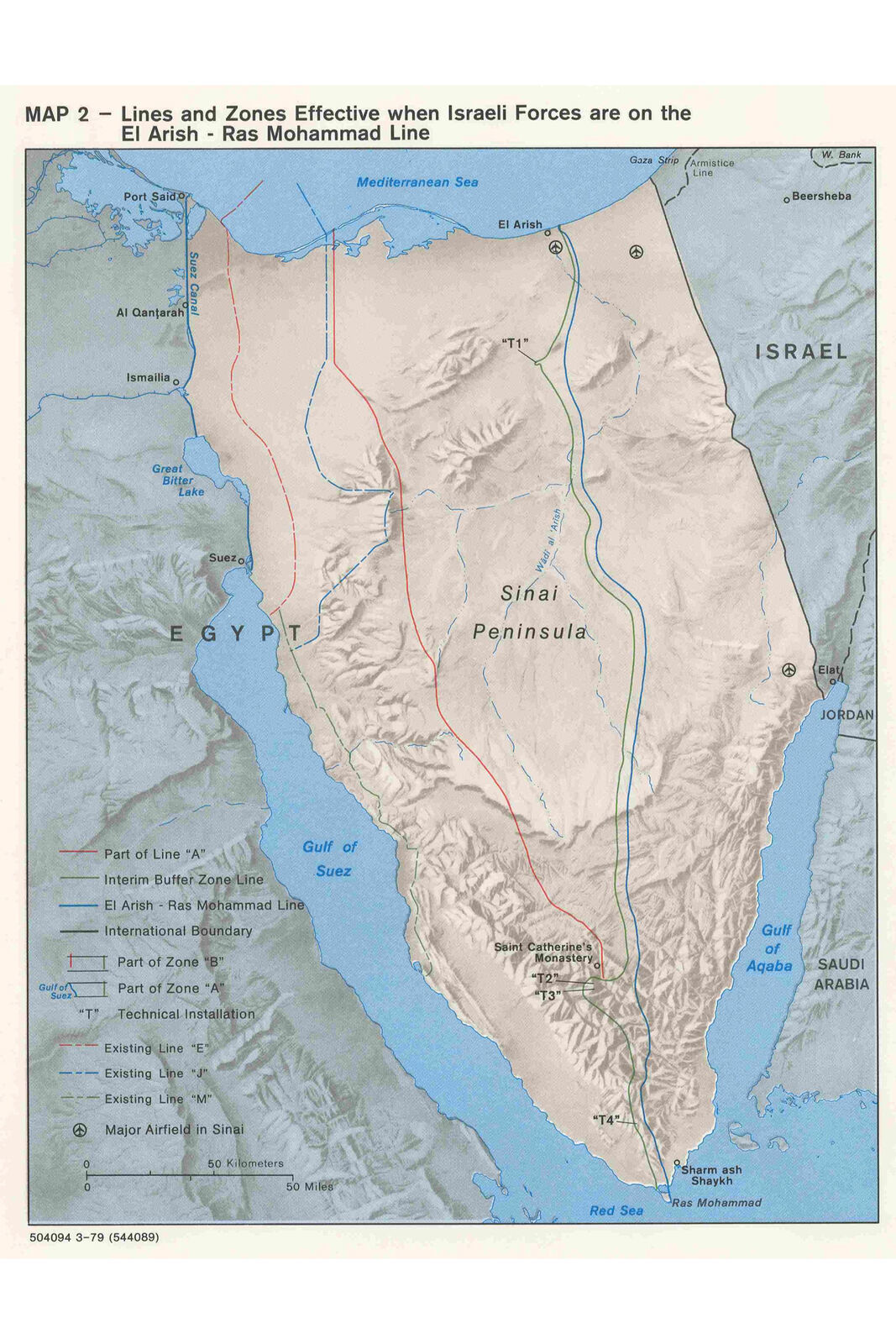 Sinai Peninsula 1979 Cia Central Intelligence Agency Map Posters