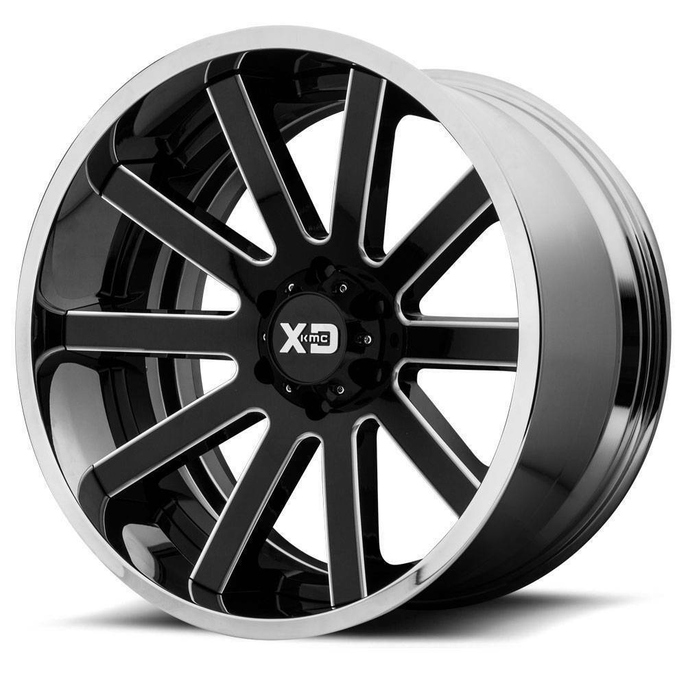 One 22x12 XD XD200 Heist 5x5.5/5x139.7 -44 Black Chrome Lip Wheels Rims ...