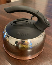 Revere Copper Bottom Stainless Steel Whistling Tea Kettle Paul Ware easy... - $79.15
