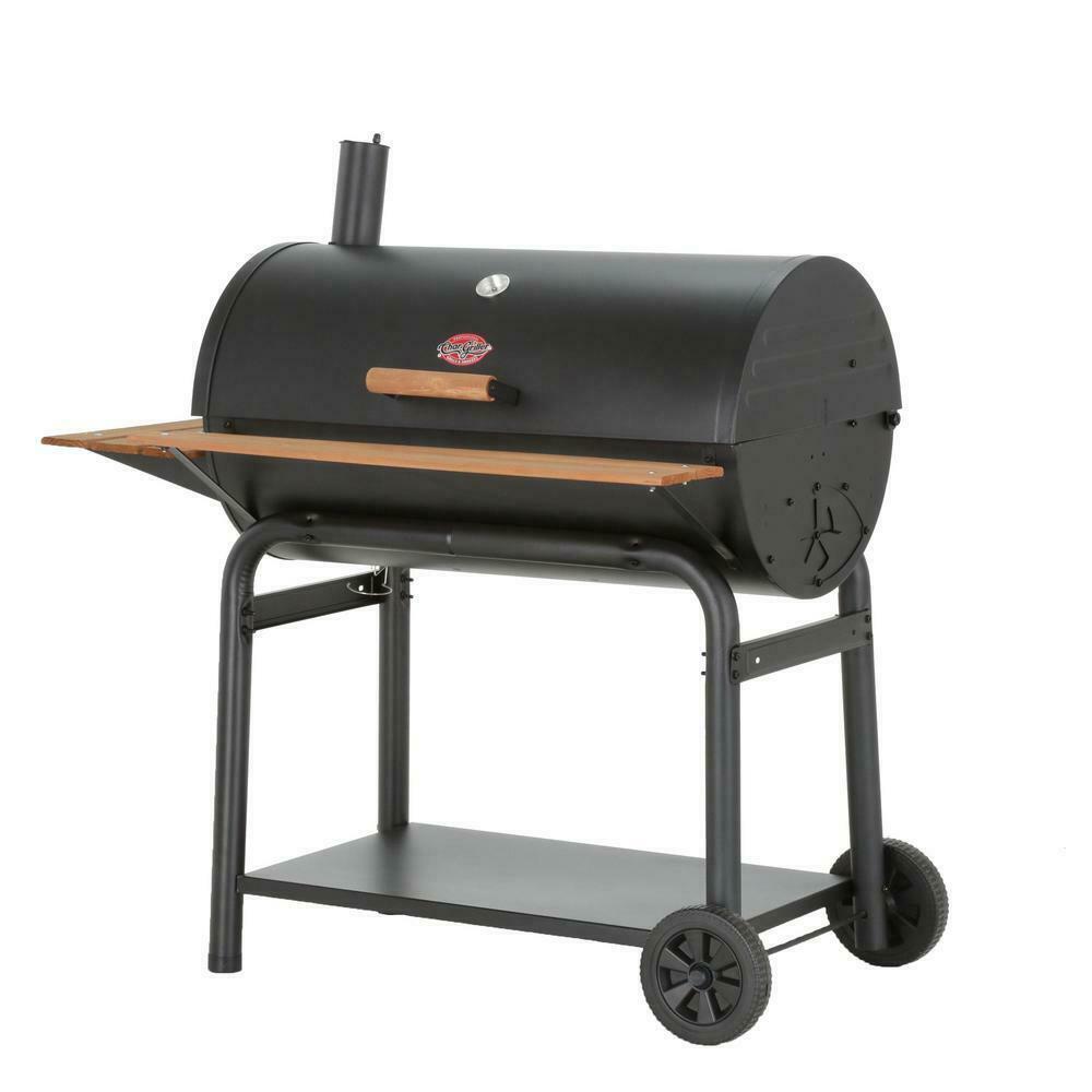Outdoor Charcoal Grill with Warming Rack Black Backyard BBQ Party