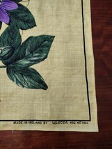 Vintage Tea Towel, Irish Linen, Passionflower Souvenir of Bermuda, Wall Hanging image 4