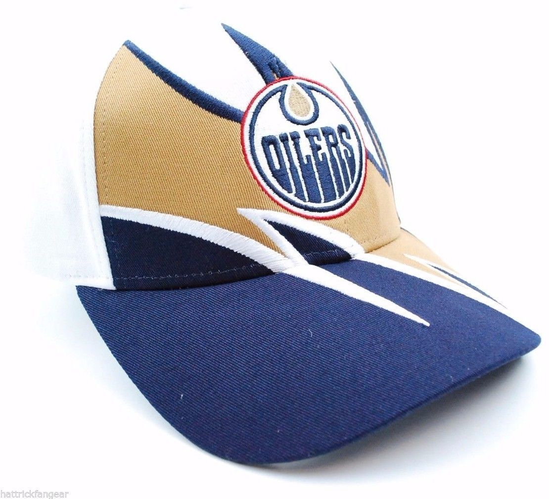 Edmonton Oilers Reebok NHL Slash Adjustable Hockey Cap Hat OSFM