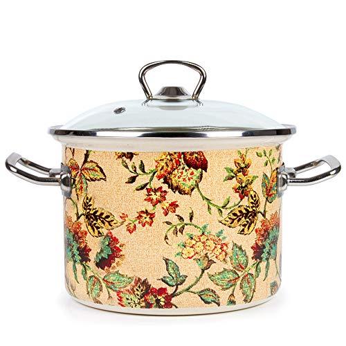 Enamel Stock Pot Royal Garden Enamel Cooking Pot Enameled Pot with Lid