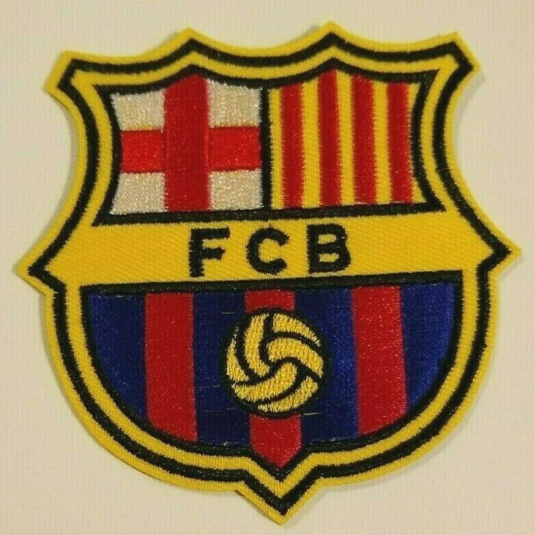 FC Barcelona Spanish Soccer FCB Football Patch~2 1/2 x 2 3/8~Iron or Sew On