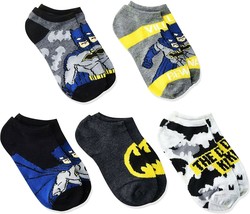 BATMAN DC COMICS Boys 5 or 6-Pack Low Cut No Show Socks Kids Ages 4-8 or... - $12.21
