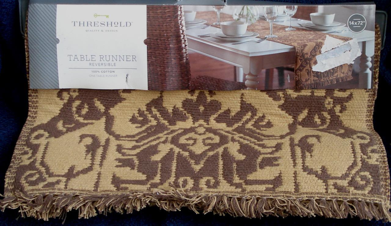 Threshold Quality & Design Reversible Table Runner - 14" x 72" - BRAND NEW - $16.82