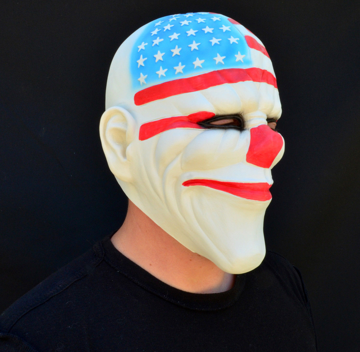 Creepy Evil Scary Halloween Clown Mask American Flag Uncle Sam CLOWN ...