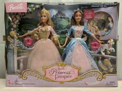 Barbie, Princess and the Pauper Doll Set, Opened 2004 Musical Gift Set ...