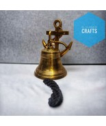 5 Inches Antique Finish Brass Ship Bell Nautical Marine Ship Bell Anchor... - $49.87