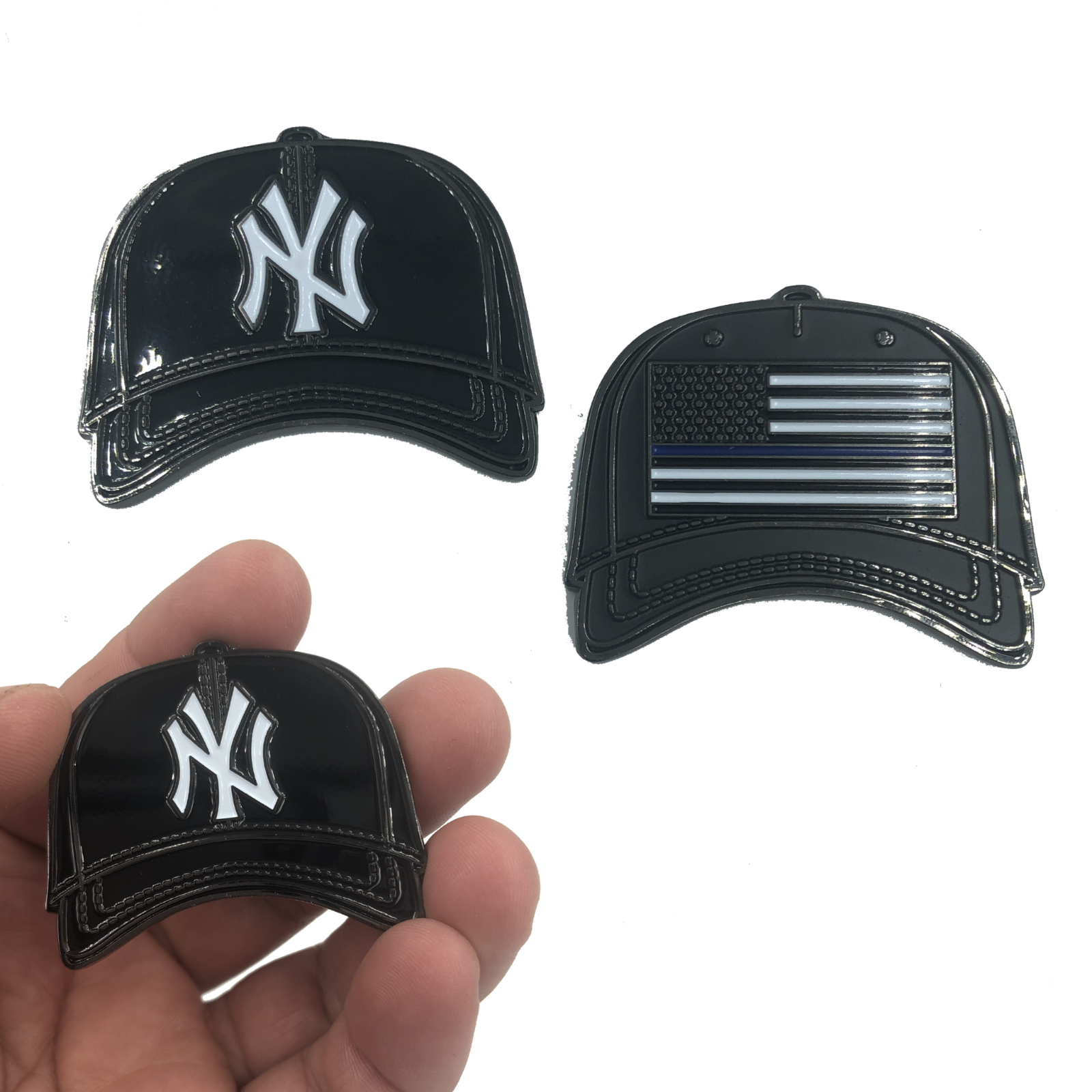 NEW YORK YANKEES THIN BLUE LINE HAT 2" CHALLENGE COIN ...