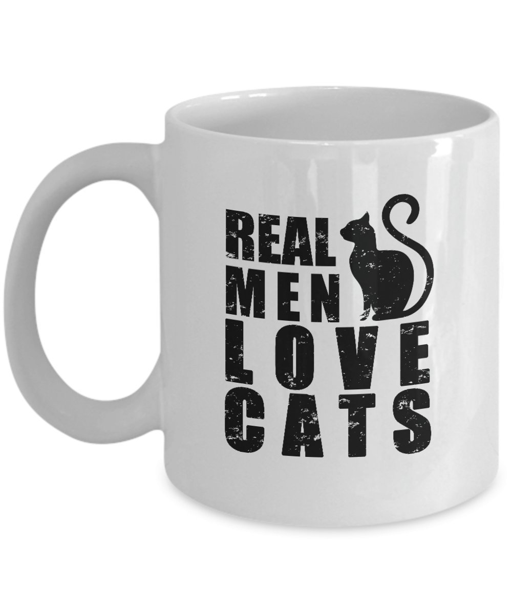 Funny Mug-Real Men Love Cats Cat-Best gifts for Cat Lovers-11 oz Coffee Mug