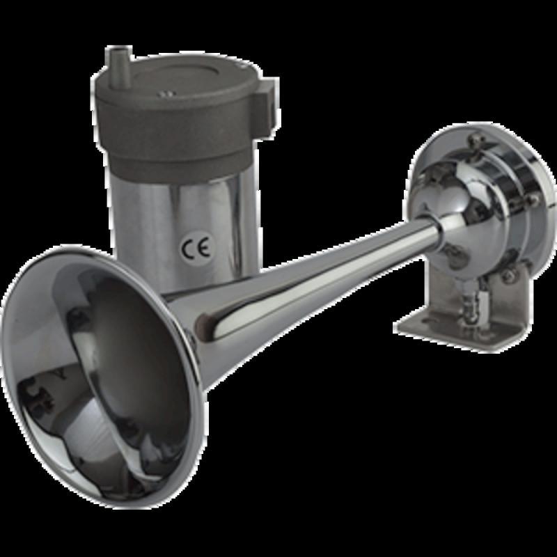 Sea-Dog MaxBlast Air Horn - Mini Single Trumpet - Chrome - Horns