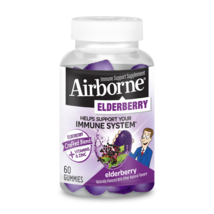 Elderberry Vitamins & Zinc Crafted Blend Gummies Airborne 60 Count Gluten-Free.. - $23.75