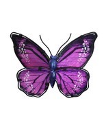 Handmade Purple Metal Butterfly Wall Decoration for Home and Garden Deco... - $44.89