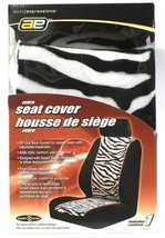 1 Count Auto Expressions 804227 Smart Seams Zebra Seat Cover Fit Low Back Bucket image 1