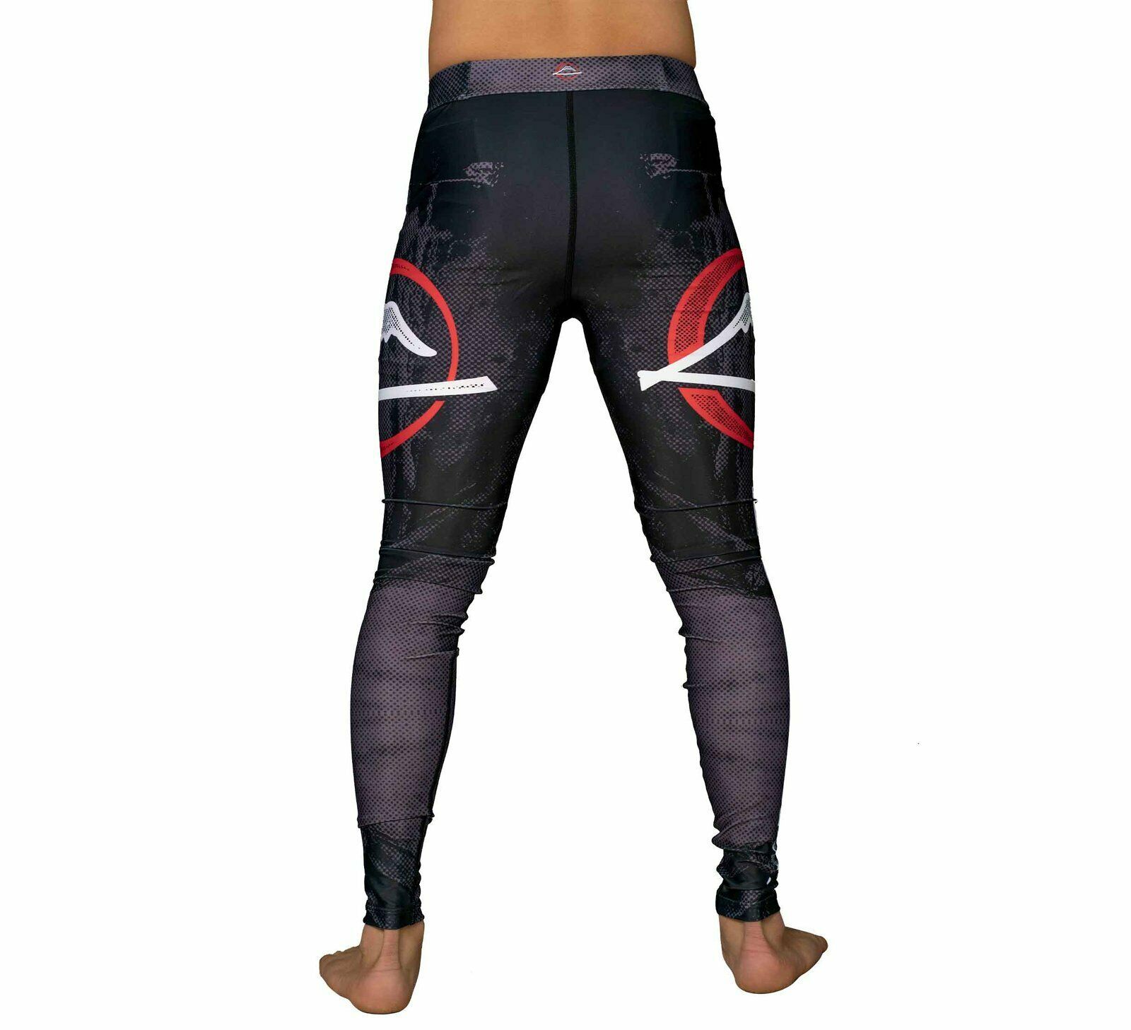 Fuji Sports Mens Mount Black MMA BJJ No Gi Competition Spats
