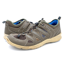 Ecco Mens 8.5 Shoes Brown Mesh Training Hiking Casual Drawstring Sneaker... - $29.99