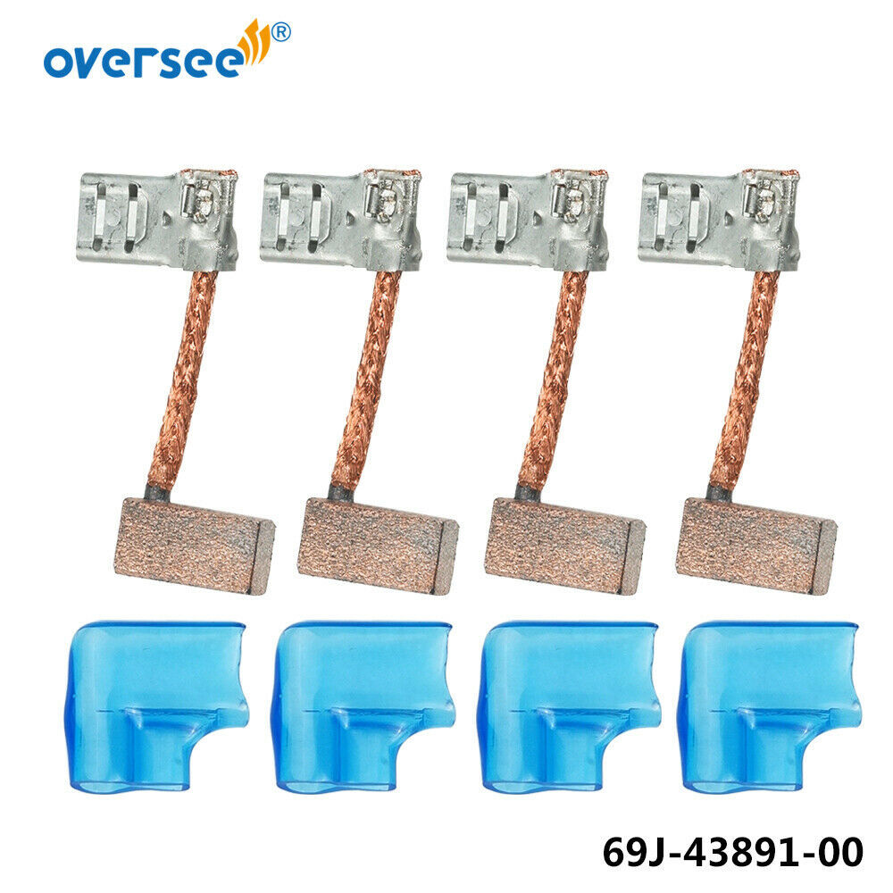 4PCS 69J43891 Carbon Brush Set For Yamaha Outboard 4T 200300HP Trim