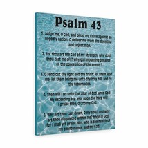 Scripture Lona Juez Me Salmo 43 Cristiano Pared Arte Biblia Versos Print Listo A - $75.65+