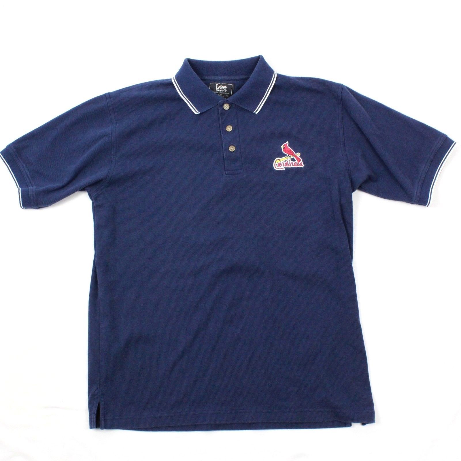 LEE Sport Cardinals Polo Shirt Navy Blue MLB Baseball Team Monogram ...