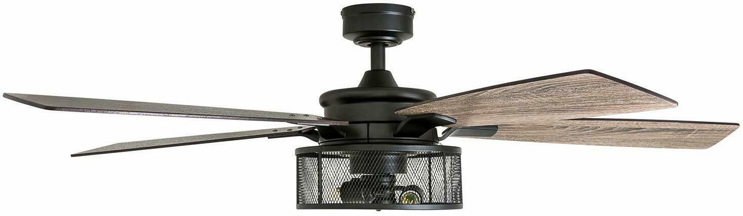 Matte Black Industrial Style Ceiling Fan - Ceiling Fans