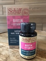 Schiff Nutrition Biotin + Vit C Supports Hair Skin Nails (30 capsules) E... - $13.06