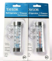 2 Count Taylor 3503-21 Easy To Read Face Refrigerator & Freezer Thermometer