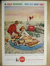 Coca-Cola magazine ad-Picnic At Beach-1959 - $11.88